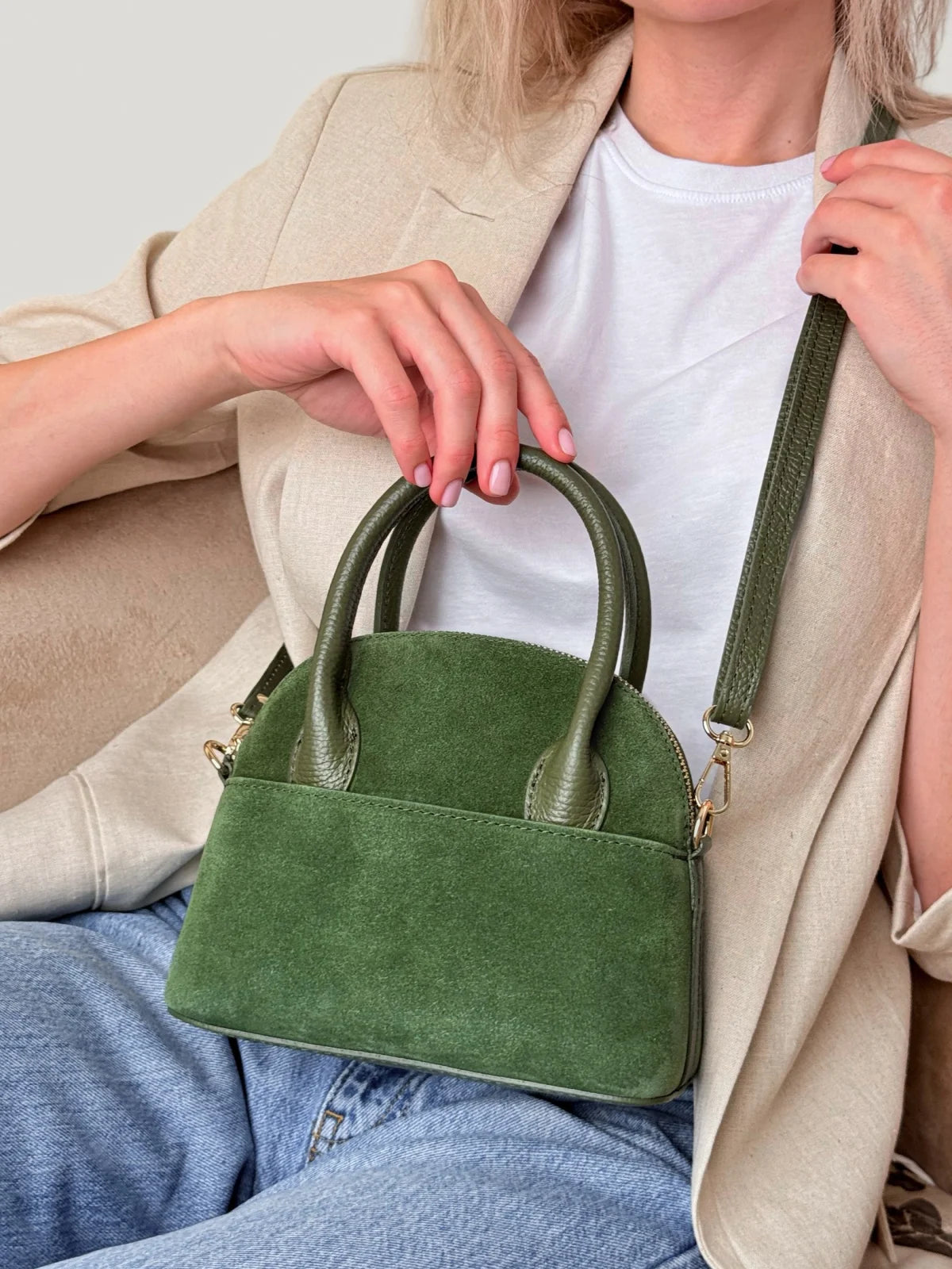 Geantă EMMA mini olive - vedere 5