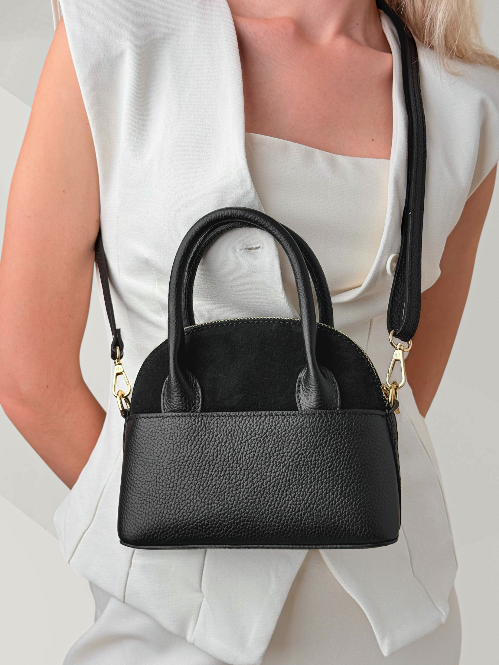 EMMA MINI SCHWARZES VELOURS