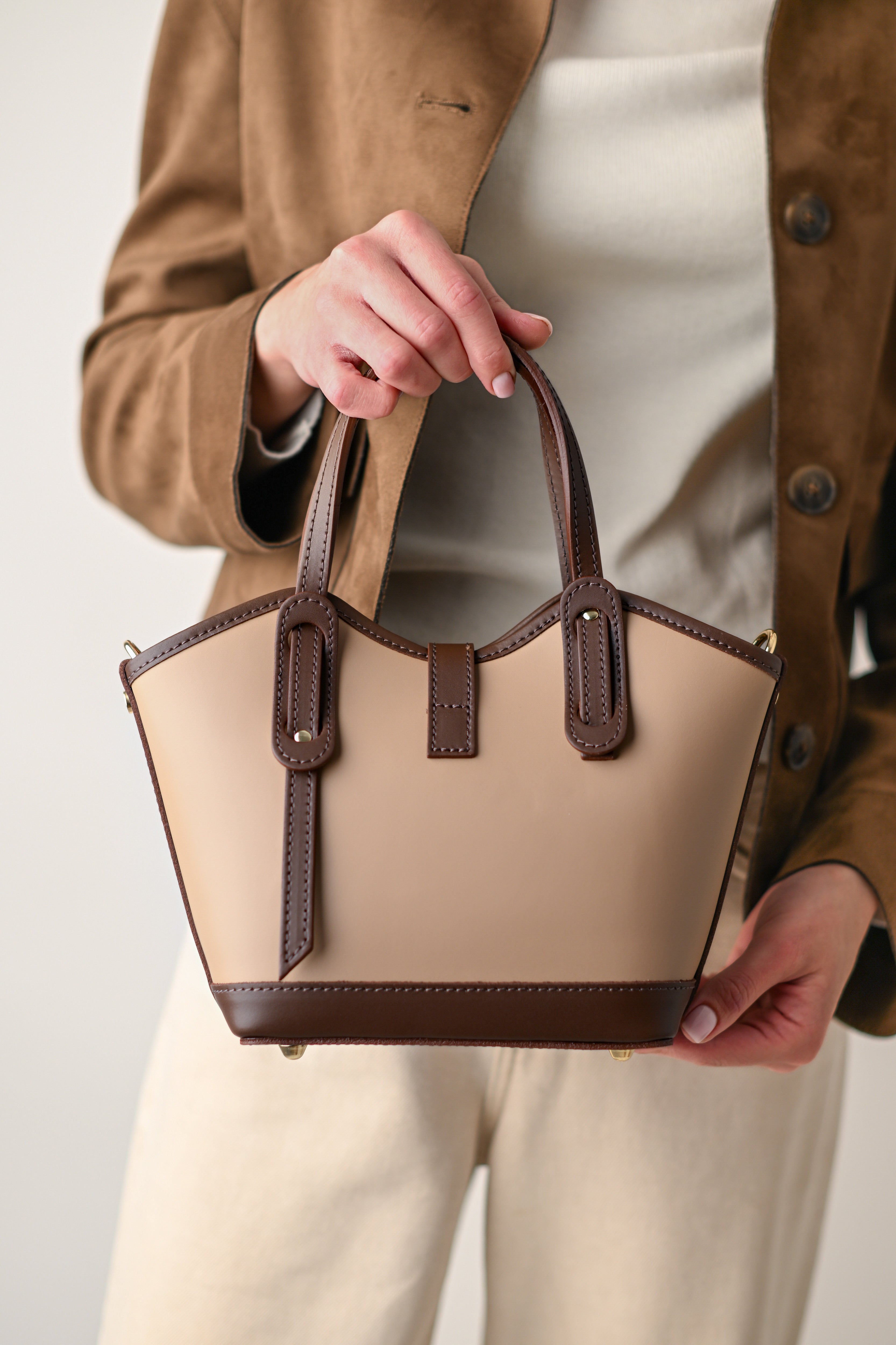 VANESSA MINI SCHOKOBRAUN MIT MOCHACCINO