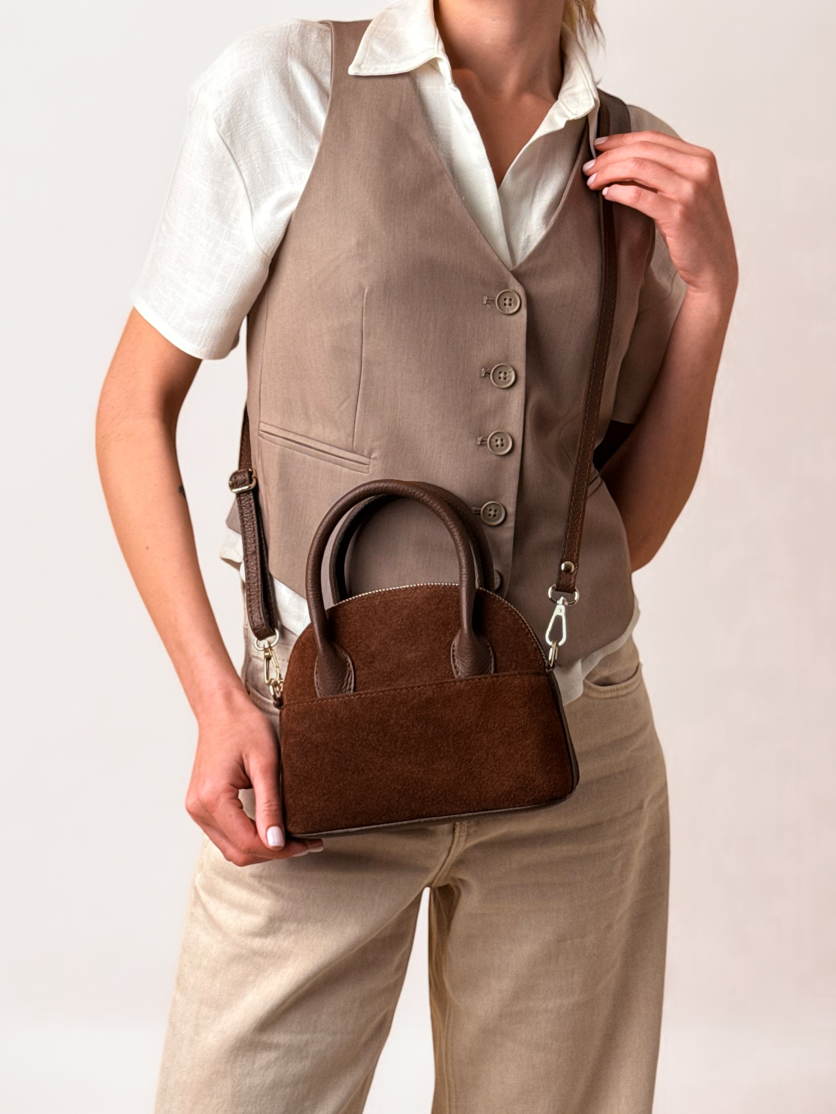 EMMA MINI VELUR SCHOKOBRAUN