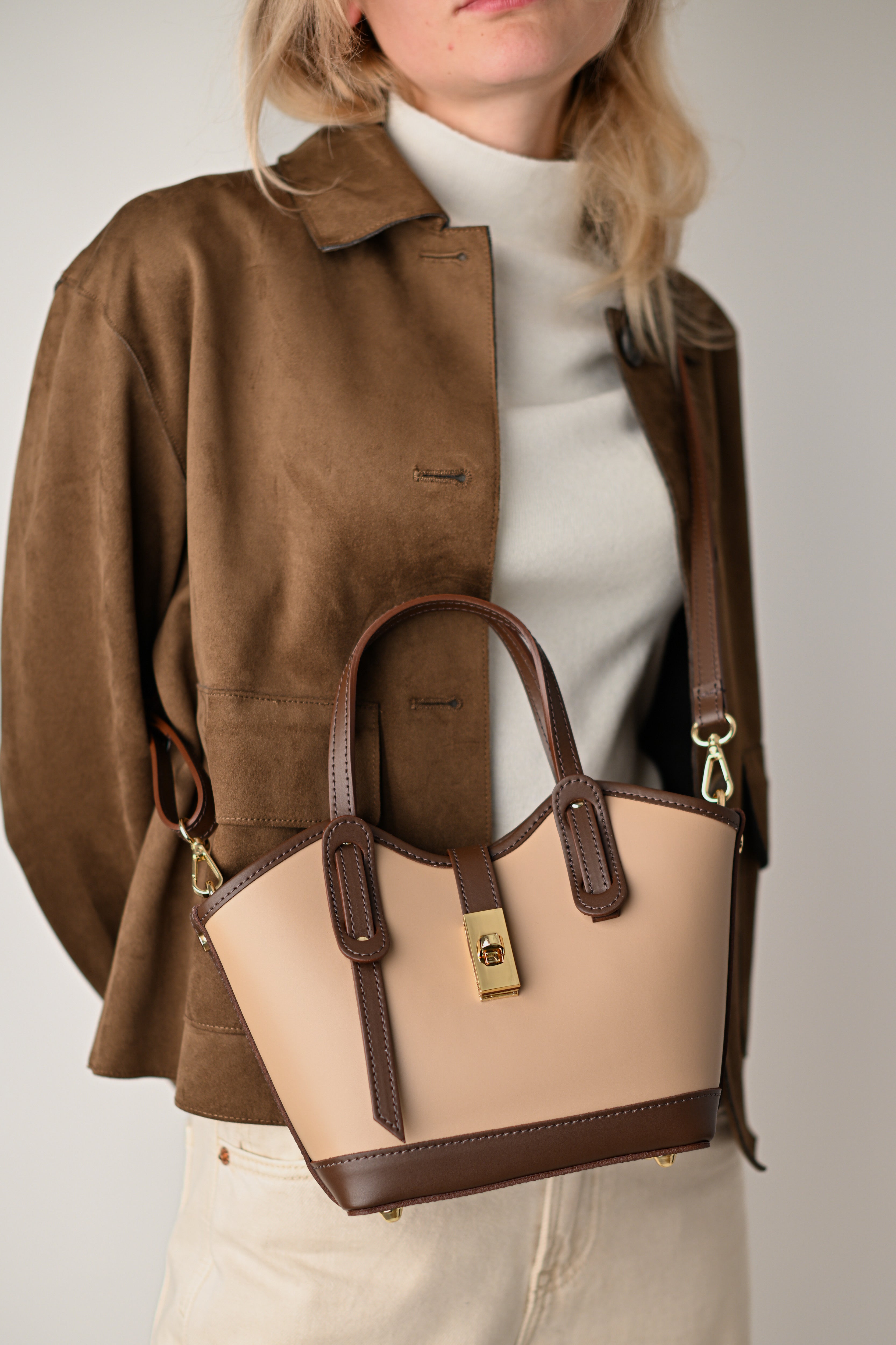 VANESSA MINI SCHOKOBRAUN MIT MOCHACCINO