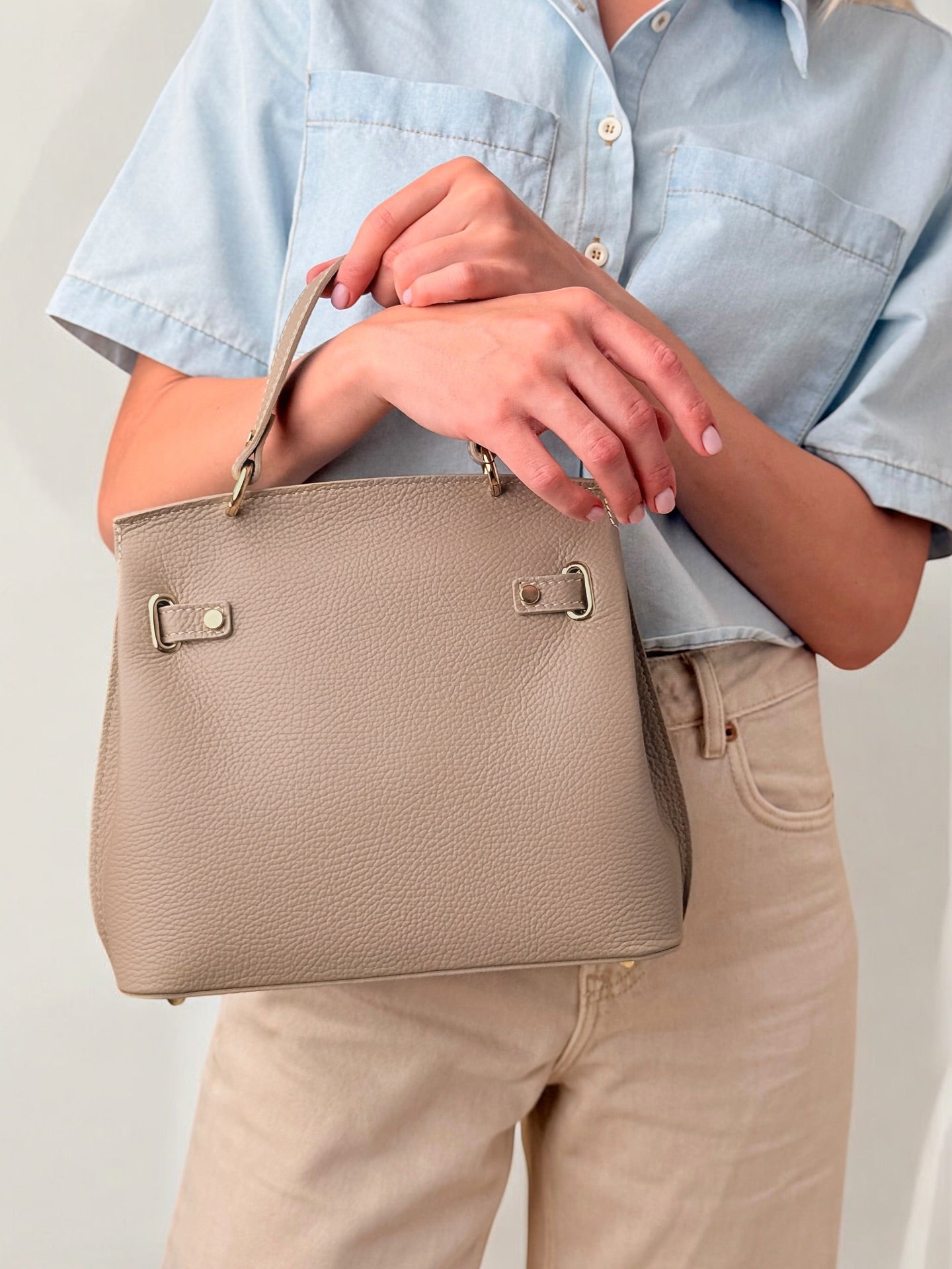 MIA BEIGE, ECHTES LEDER