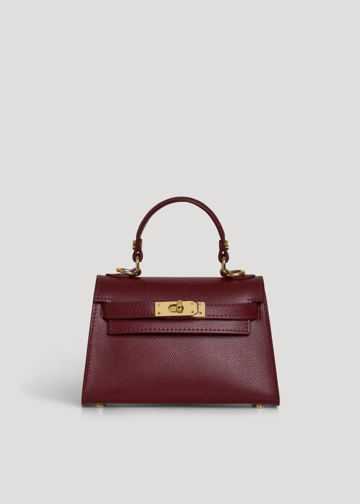 Geantă LINA piele naturală mini burgundy - vedere principală