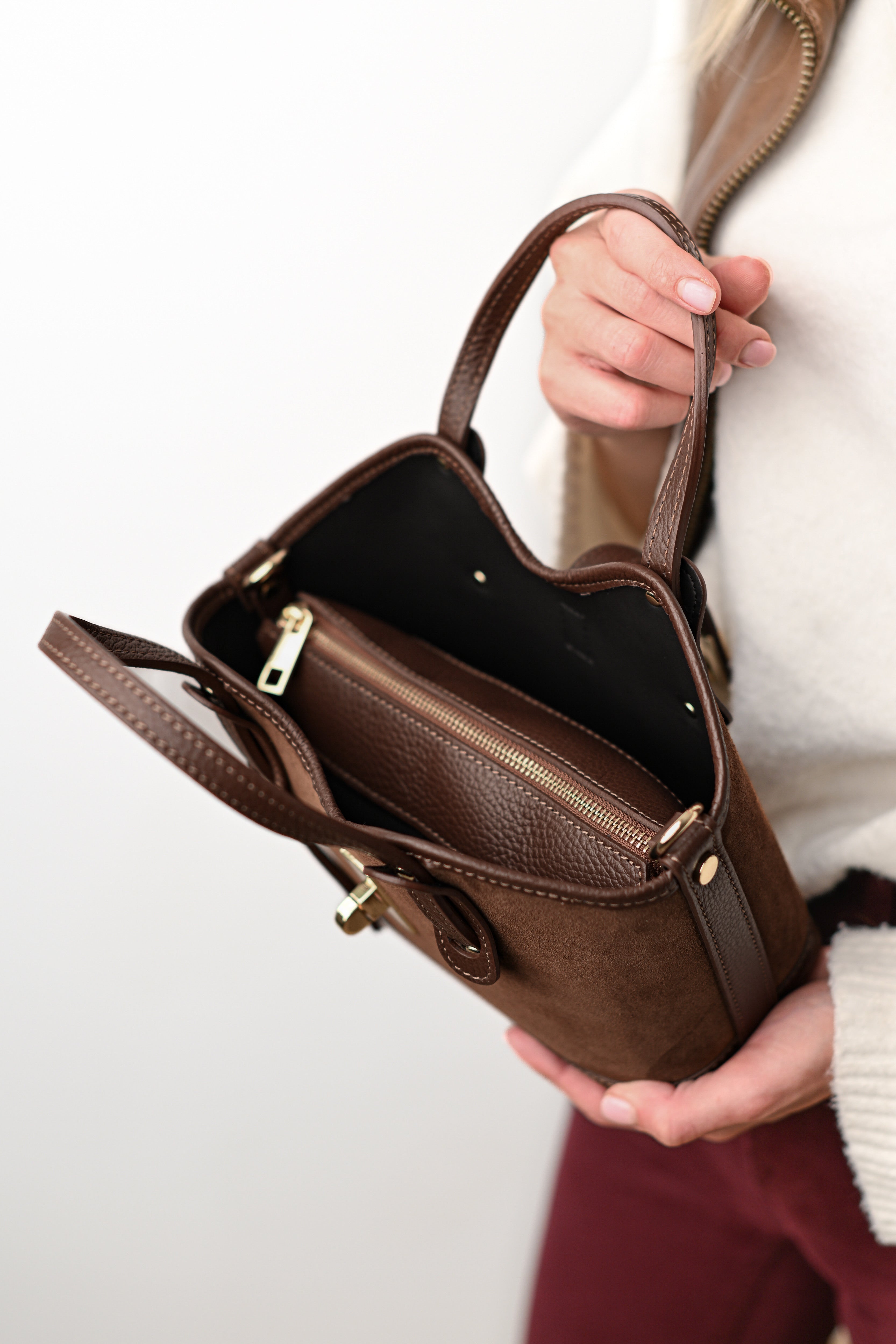 VANESSA MINI VELOURS DUNKLE SCHOKOLADE