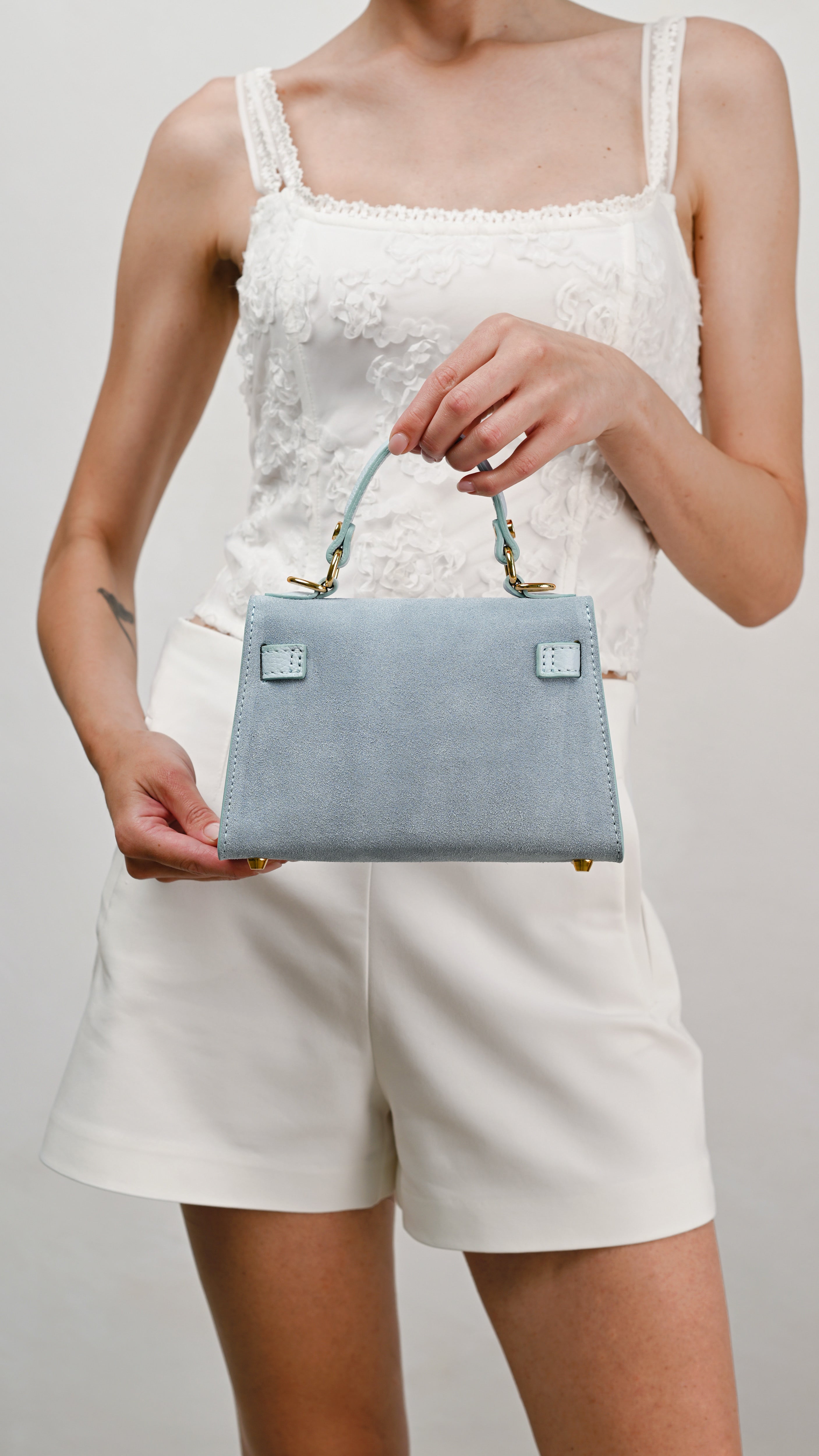 LINA MINI VELUR BABY BLUE