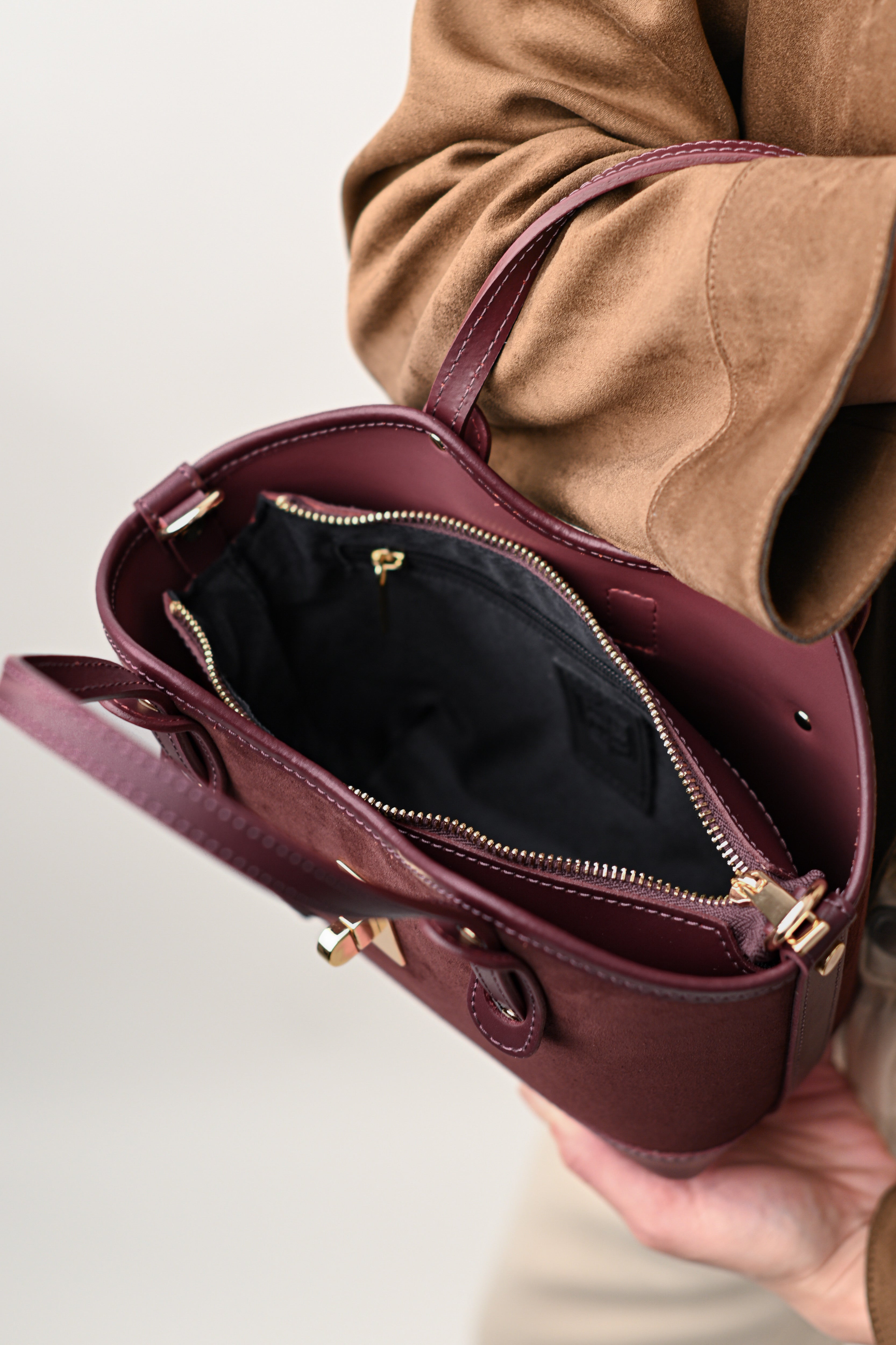 VANESSA MINI VELUR BURGUNDER