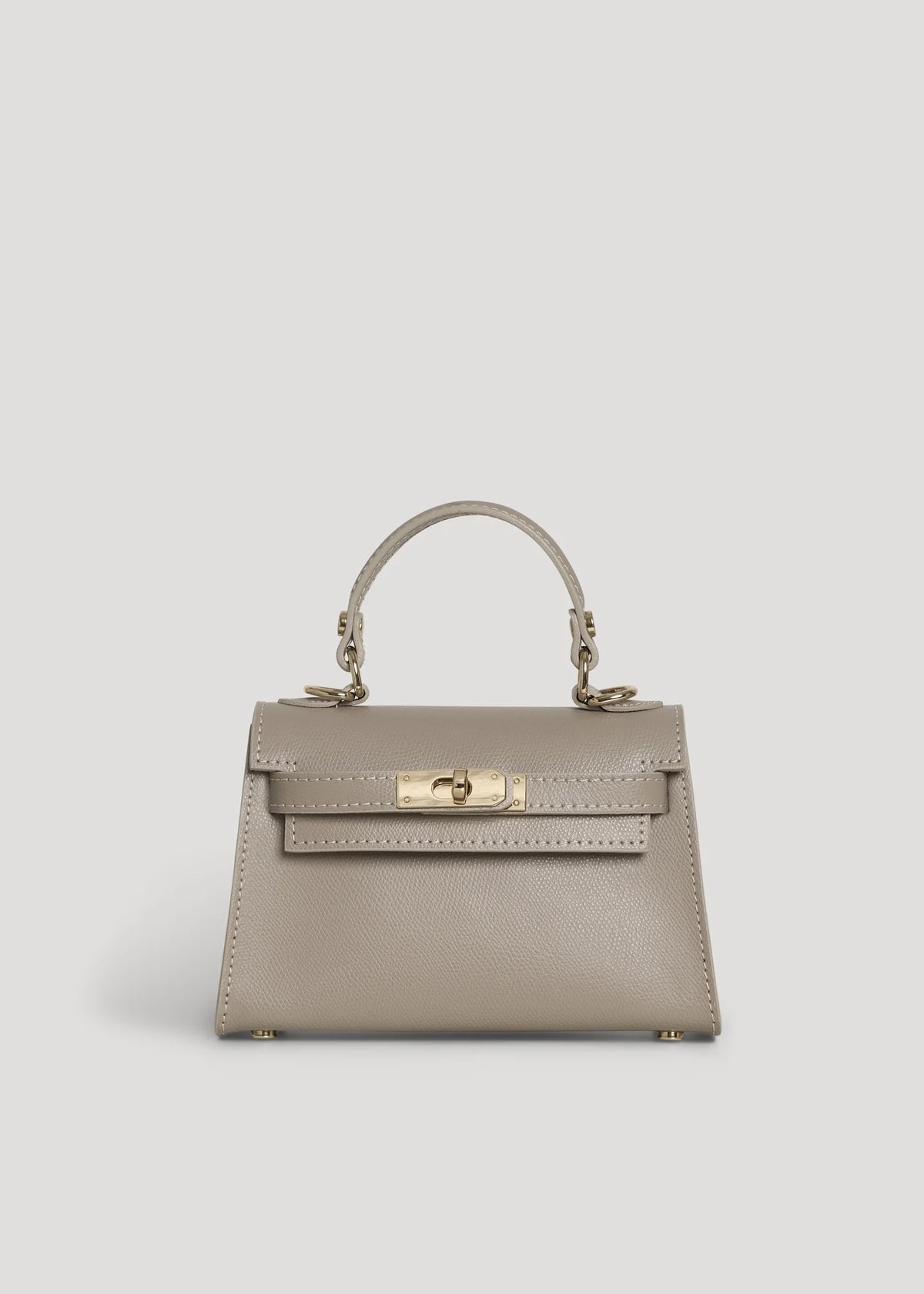 Geantă LINA piele naturală mini taupe deschis - vedere principală